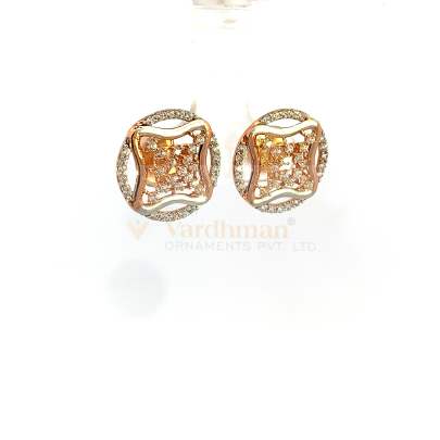 RELIABLE SPARKY FLORAL DIAMOND STUDS Western Jewellery