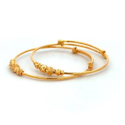 ADORABLE GOLD BEADED BANGLES FOR KIDS  Gold