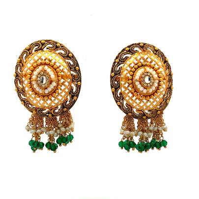 ROYALISTIC ANTIQUE GOLD EARRINGS  Gold