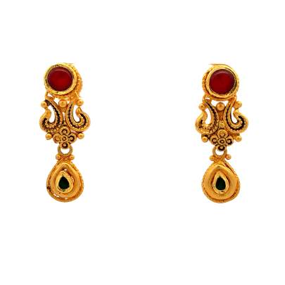 DECORATIVE CHIC ANTIQUE GOLD EARRINGS  Earrings