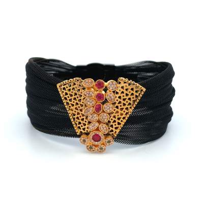CONTEMPORARY FLOWER AND LEAFS INSPIRED ANTIQUE BRACELET  Bracelet