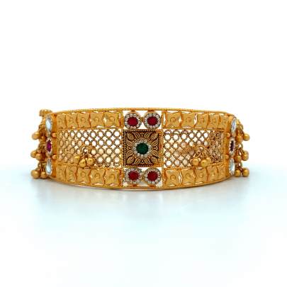 SPLENDID LATTICE DESIGNED ANTIQUE GOLD BRACELET  Bracelet
