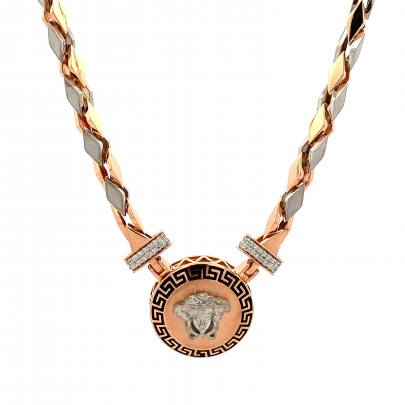 EQUISITE VERSACE MEDUSA PENDANT AND CHAIN FOR MEN Gold