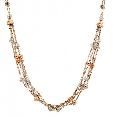 CONTEMPORARY LEAYERED BEADED GOLD CHAIN  Chain