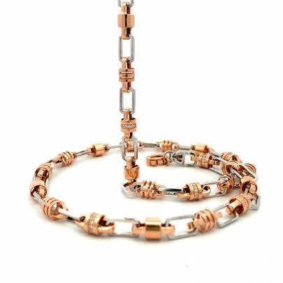 INTRINSIC DUAL TONED MEN'S GOLD CHAIN  Gold
