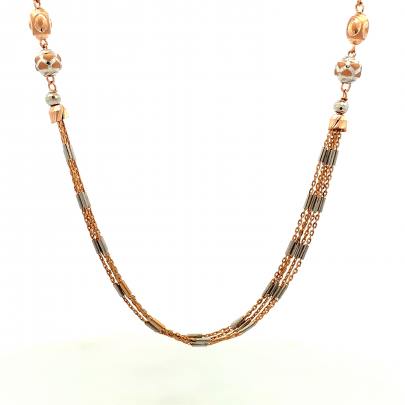 MINIMALIST LAYERED AND BEADED GOLD CHAIN  Gold