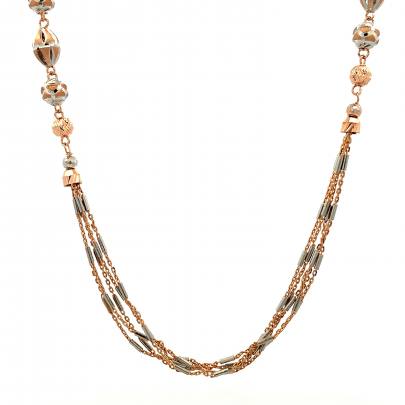 IMMENSE LAYERED AND BEADS EMBEDDED GOLD CHAIN  Gold