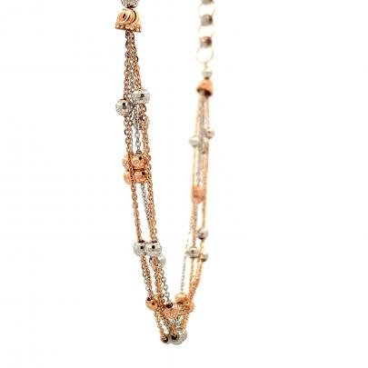 CONTEMPORARY LEAYERED BEADED GOLD CHAIN  Chain
