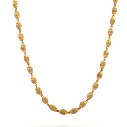 CLASSIC GOLD MALA EMBEDDED WITH WHITE BEADS  Gold