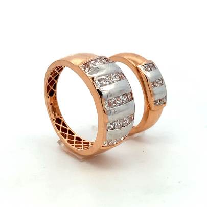 CONTEMPORARY DUAL TONED DIAMOND COUPLE RINGS Gold