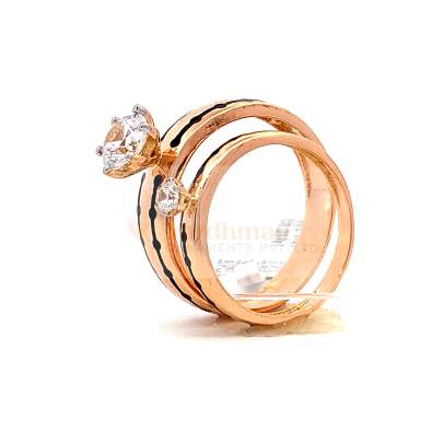 EQUISITE SOLITAIRE GOLD COUPLE RINGS  Couple Rings