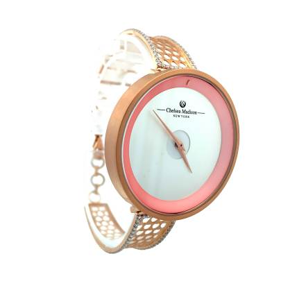 DELICATE ROUND DIAL CHELSEA MEDISON GOLD LADIES WATCH  Watch