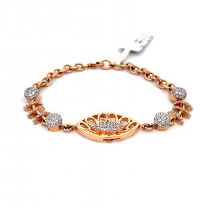 DELIGHTFUL ELLIPTIC DESIGNED DIAMOND BRACELET  Bracelet