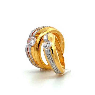 CLASSIC DUAL TONED SOLITAIRE COUPLE RINGS  Couple Rings