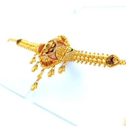 EQUISITE FLORAL DESIGN GOLD KALKATI BAJUBAND Baju Bandh