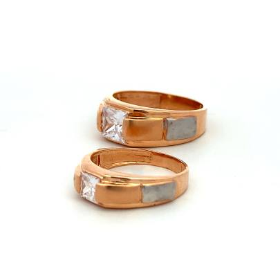 EQUISITE SQUARE CUT SOLITAIRE COUPLE RINGS Couple Rings