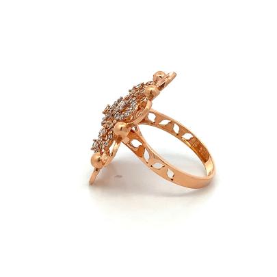 ETHERAL ROSEGOLD DIAMOND COCKTAIL LOOK RING  Rings