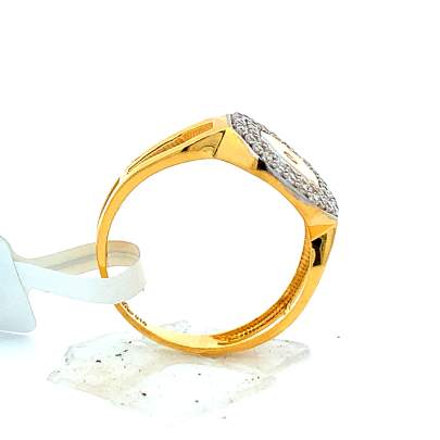 MERETRICIOUS GEOMETRIC GOLD GENTS RING  Rings
