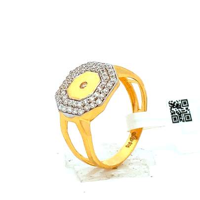 MERETRICIOUS GEOMETRIC GOLD GENTS RING  Rings
