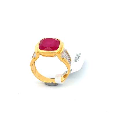 ENGRAVING SOLITAIRE GENTS RING  Gold