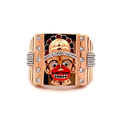 EQUISITE HANUMAN FACETED GENTS RING  Rings