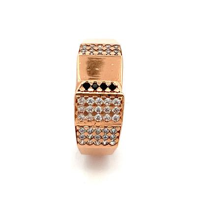 GEOMETRICAL ROSE GOLD GENTS RING  Gold