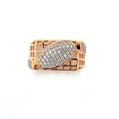 CONTEMPORARY DIAMOND STUDDED GENTS RING  Gold
