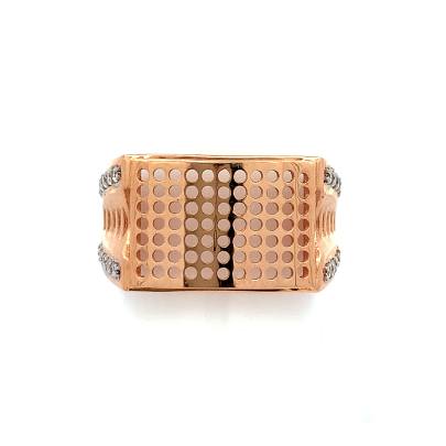 STYLISH DESIGNED ROSE GOLD GENTS RING  Rings