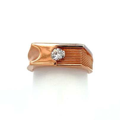 SLEEK STYLE SINGLE SOLITAIRE GENTS RING  Rings