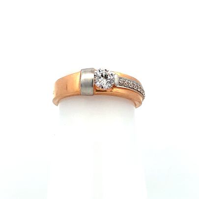 ECLECTIC DUAL TONED STYLISH GENTS RING  Gold