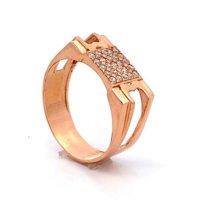 DELIGHTFUL DIAMOND CARVED GENTS RING  Rings