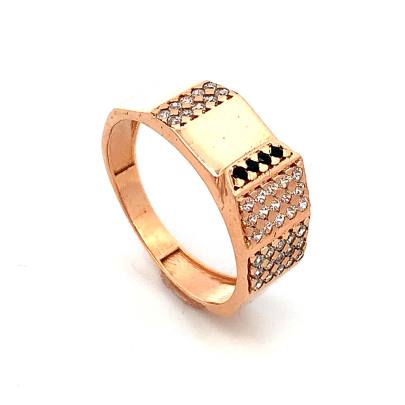 GEOMETRICAL ROSE GOLD GENTS RING  Rings