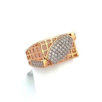 CONTEMPORARY DIAMOND STUDDED GENTS RING  Rings