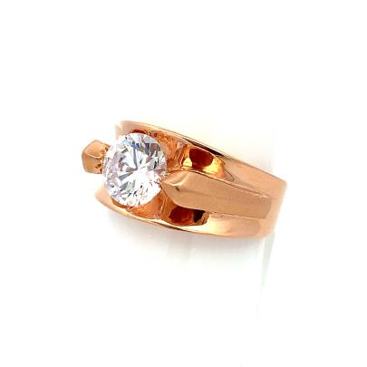 EXOTIC ROUND CUT SOLITAIRE GENTS RING  Rings