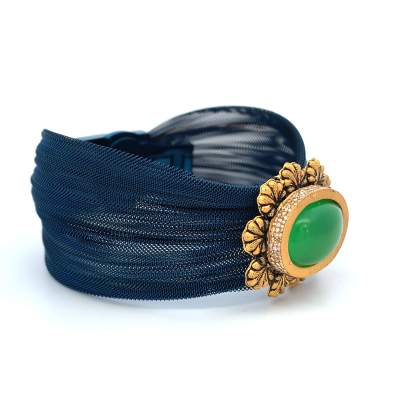 GORGEOUS OVAL SHAPED FLOWER DESIGNED ANTIQUE BRACELET Bracelet