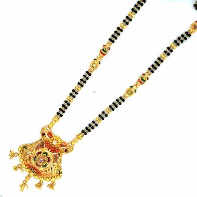 INTRICATELY FLORAL DESIGNED LONG MANGALSUTRA  Mangalsutra