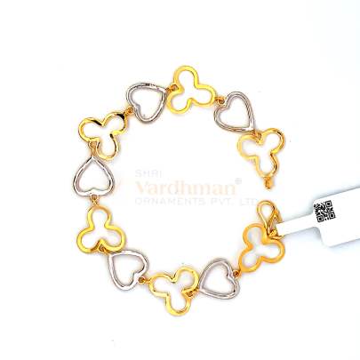 FASHIONABLE HEART LINKED CHAIN BRACELET  Bracelet