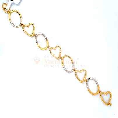 TRENDY HEART CHAIN LINK GOLD BRACELET  Bracelet