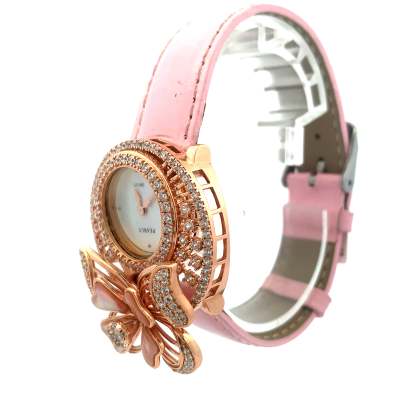 STYLISH FLORAL ROUND DIAL WATCH  Watch