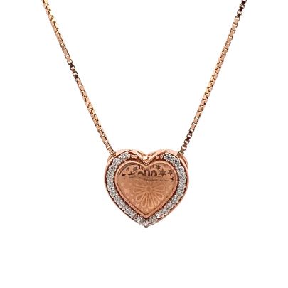 PRIMITIVE HEART GOLD PENDANT AND CHAIN  Gold