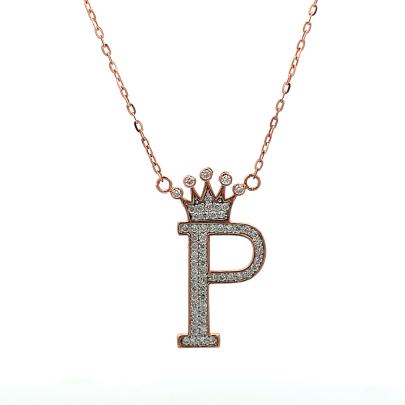STUNNING THIN CHAIN WITH ALPHABETICAL PENDANT Gold