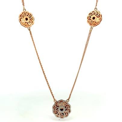 STYLISH ROSEGOLD PENDANT WITH CHAIN Gold