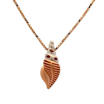 CHARMING CONCH INSPIRED PENDANT AND CHAIN  Gold