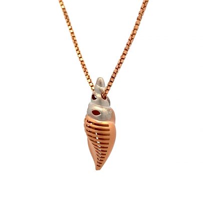 CHARMING CONCH INSPIRED PENDANT AND CHAIN  Pendants