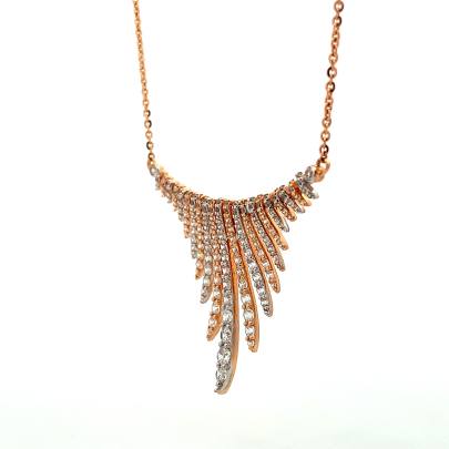 DELICATE STERLING ROSEGOLD PENDANT AND CHAIN  Pendants