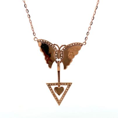 STERLING BUTTERFLY GOLD PENDANT AND CHAIN  Pendants