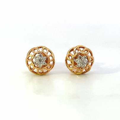 SUBLIME FLOWER INSPIRED REAL DIAMOND STUDS  Diamond Earrings