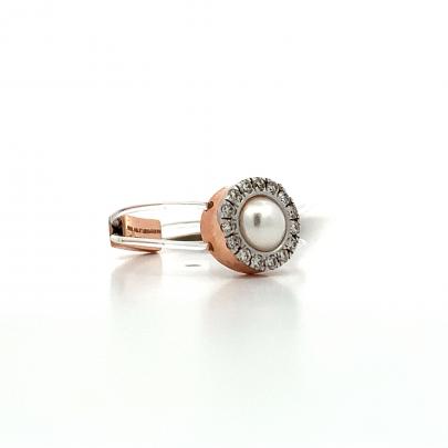 GORGEOUS ROUND RING WITH DIAMONDS AND PEARLS Diamond Rings