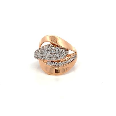 GRACEFUL INTERTWINED ARCHED LADIES RING  Gold