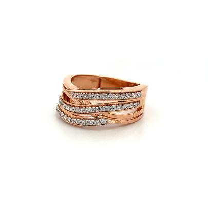 SWIRLING AND INTERCONNECTED DIAMOND RING FOR LADIES  Gold